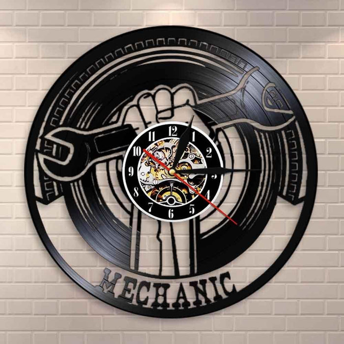 Garage Decorative Vinyl Record Led Wall Clock Modern