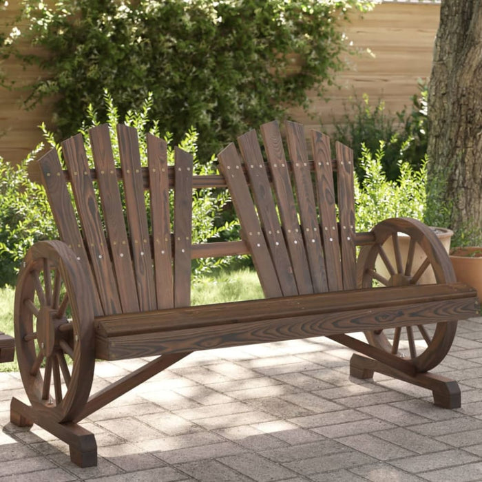 Garden Adirondack Chair 2-seater Solid Wood Fir Tlpbkl