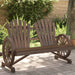 Garden Adirondack Chair 2-seater Solid Wood Fir Tlpbkl