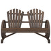 Garden Adirondack Chair 2-seater Solid Wood Fir Tlpbkl
