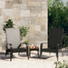 Garden Adirondack Chair Black Poly Rattan Toklka