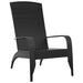 Garden Adirondack Chair Black Poly Rattan Toklka