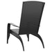 Garden Adirondack Chair Black Poly Rattan Toklka