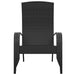 Garden Adirondack Chair Black Poly Rattan Toklka