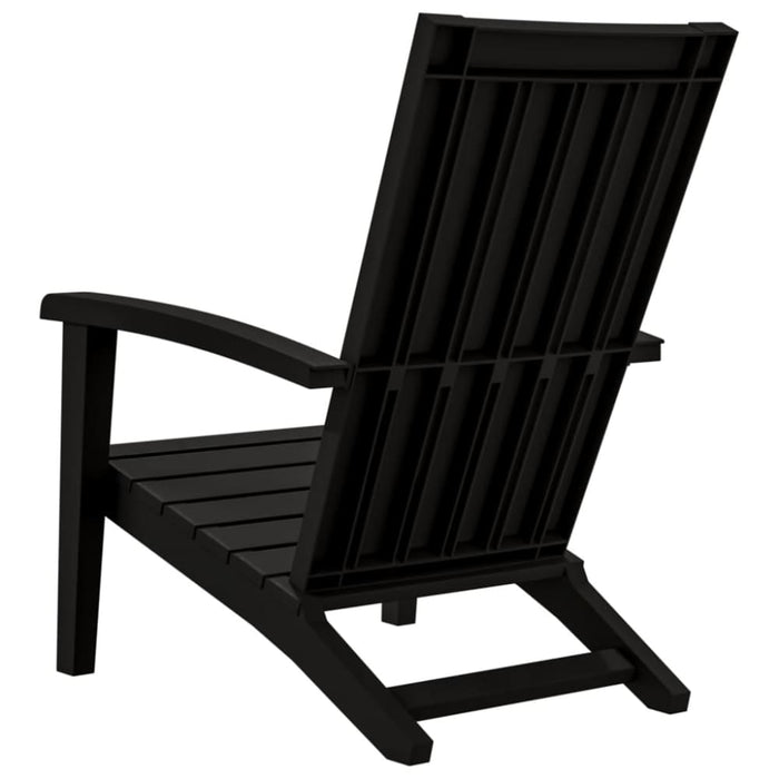 Garden Adirondack Chair Black Polypropylene Tlaolp