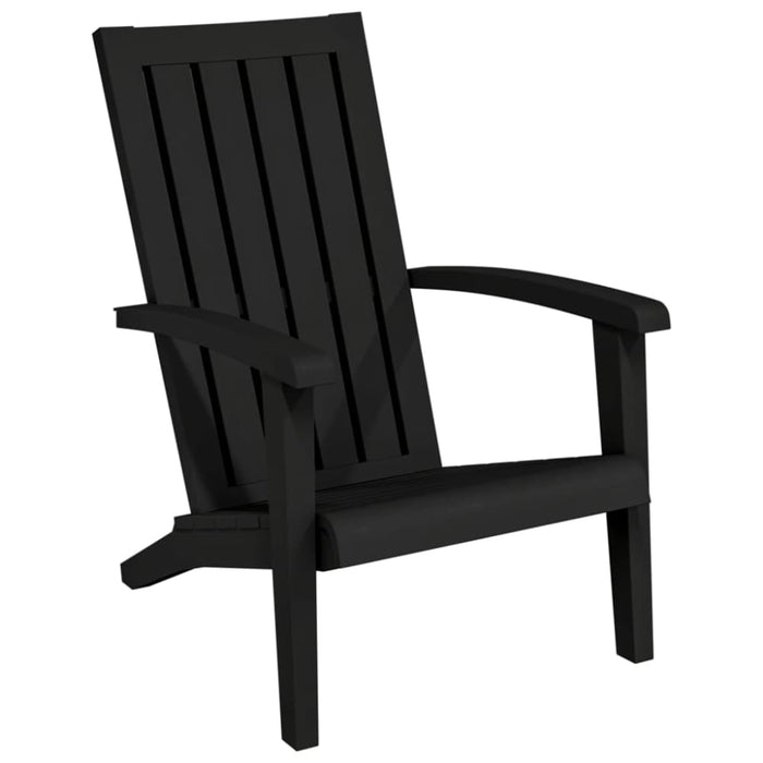 Garden Adirondack Chair Black Polypropylene Tlaolp