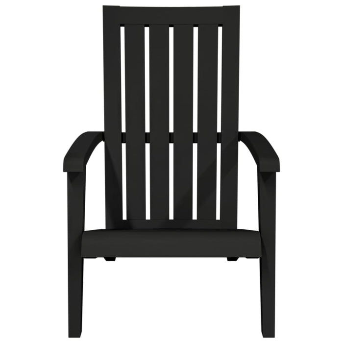 Garden Adirondack Chair Black Polypropylene Tlaolp