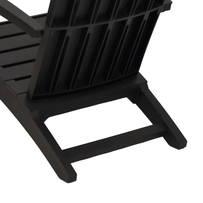 Garden Adirondack Chair Black Polypropylene Tlaolp