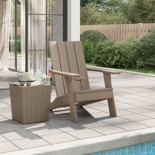 Garden Adirondack Chair Light Brown 75x88.5x89.5cm