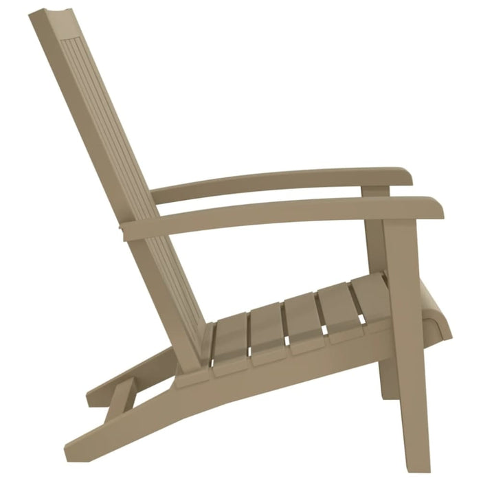 Garden Adirondack Chair Light Brown Polypropylene Tlaoll