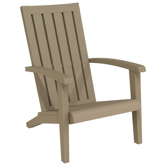 Garden Adirondack Chair Light Brown Polypropylene Tlaoll