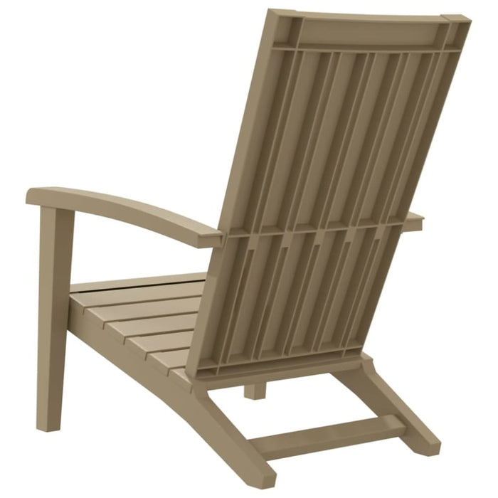 Garden Adirondack Chair Light Brown Polypropylene Tlaoll