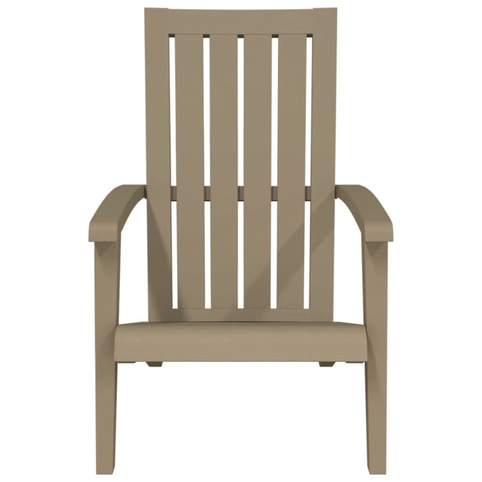 Garden Adirondack Chair Light Brown Polypropylene Tlaoll