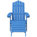 Garden Adirondack Chairs 2 Pcs with Footstools Hdpe Aqua