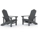 Garden Adirondack Chairs 2 Pcs Hdpe Anthracite Tbkplkt