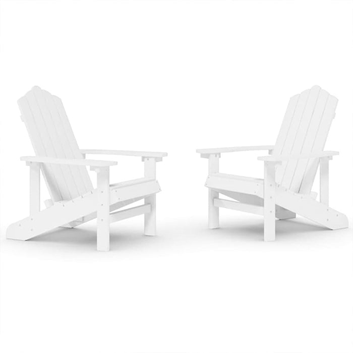 Garden Adirondack Chairs 2 Pcs Hdpe White Tbkplkx