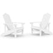 Garden Adirondack Chairs 2 Pcs Hdpe White Tbkplkx