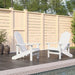 Garden Adirondack Chairs 2 Pcs Hdpe White Tbkplkx