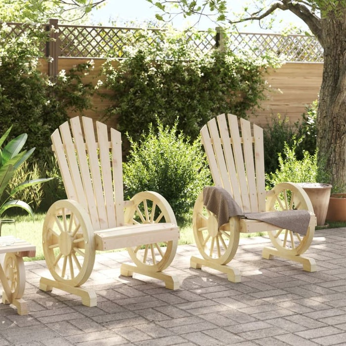 Garden Adirondack Chairs 2 Pcs Solid Wood Fir Tlpbko