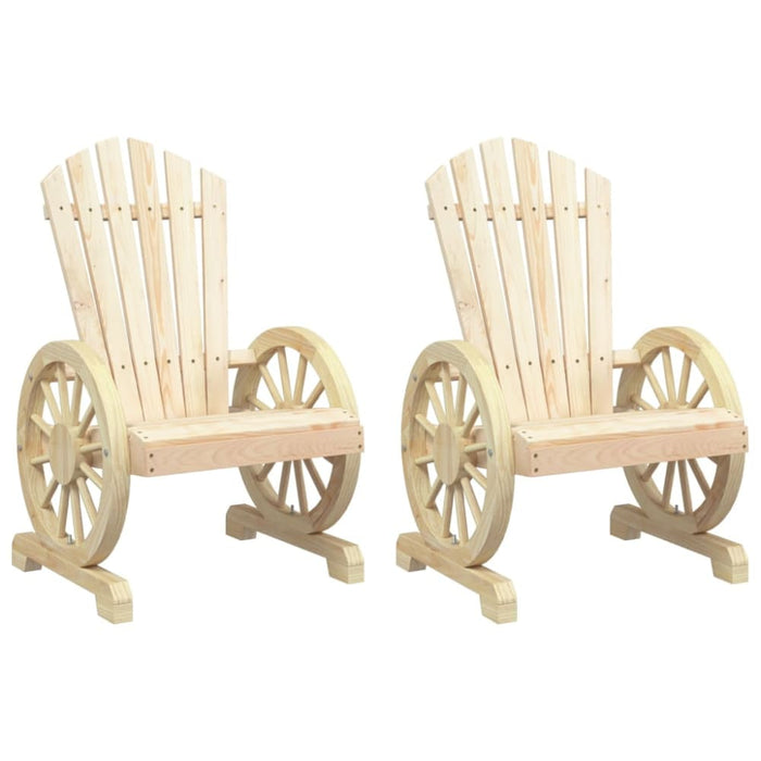 Garden Adirondack Chairs 2 Pcs Solid Wood Fir Tlpbko
