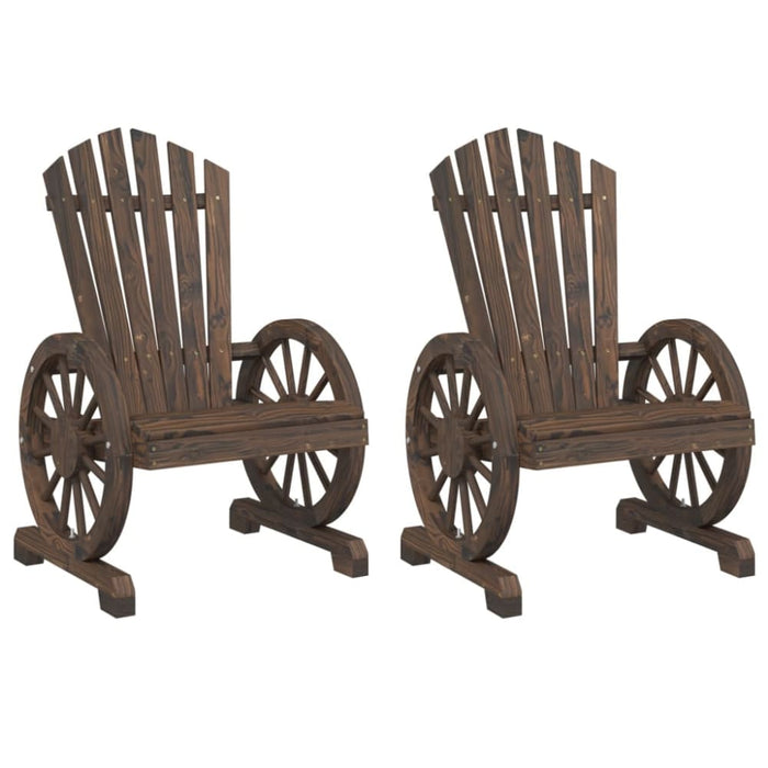 Garden Adirondack Chairs 2 Pcs Solid Wood Fir Tlpbkx