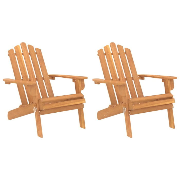 Garden Adirondack Chairs 2 Pcs Solid Wood Acacia Toapboa