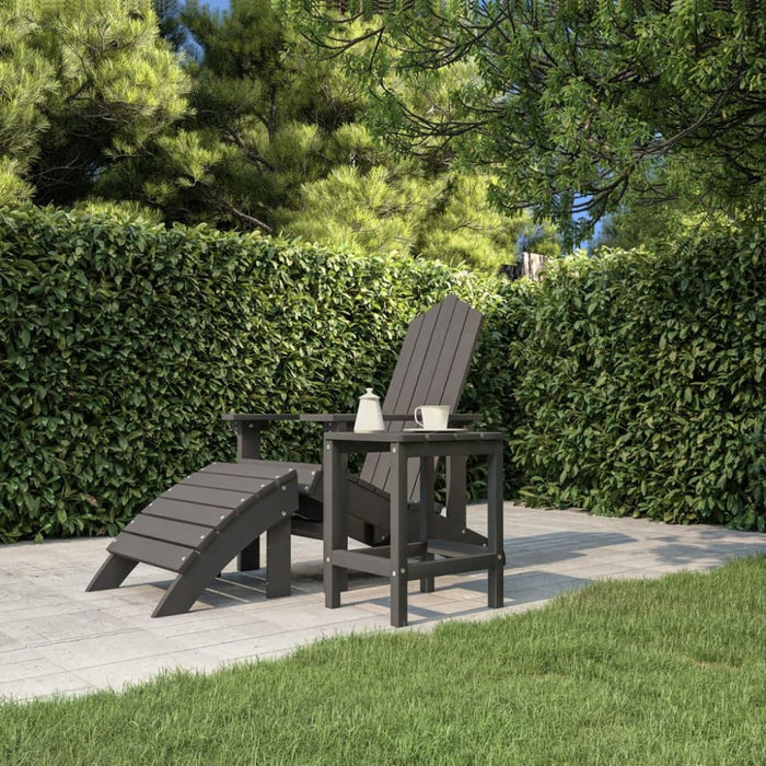 Garden Adirondack Table Anthracite 38x38x46 Cm Hdpe Tonlax