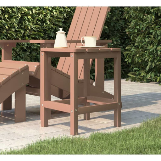 Garden Adirondack Table Brown 38x38x46 Cm Hdpe Tonlat