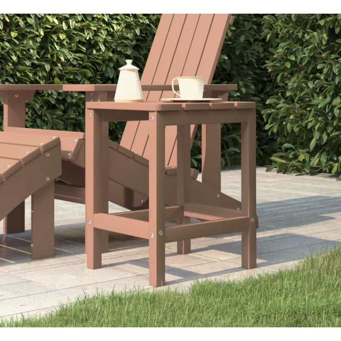 Garden Adirondack Table Brown 38x38x46 Cm Hdpe Tonlat