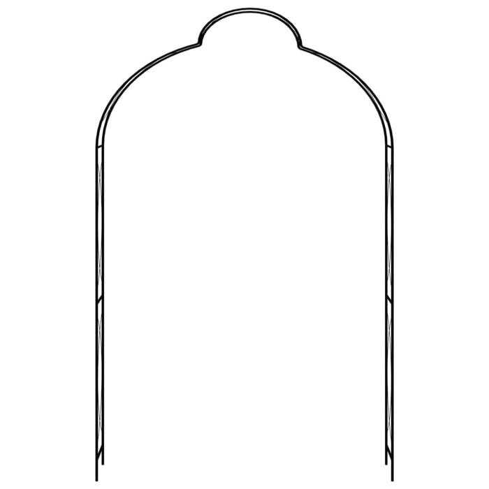 Garden Arch Black 150x34x240 Cm Iron Aibkp