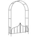 Garden Arch with Gate Black 138x40x238 Cm Iron Aibkx