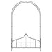 Garden Arch with Gate Black 138x40x238 Cm Iron Aibkx