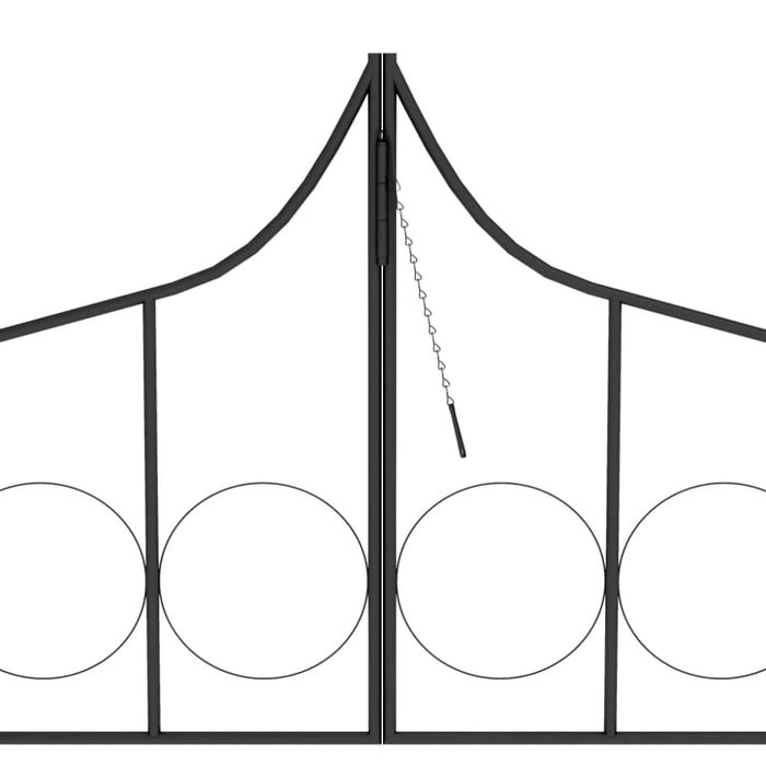 Garden Arch with Gate Black 138x40x238 Cm Iron Aibkx