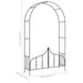 Garden Arch with Gate Black 138x40x238 Cm Iron Aibkx