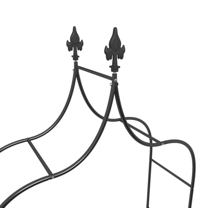 Garden Arches 2 Pcs Black 120x38x260 Cm Steel Toktak