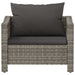 Garden Armchair with Cushion Grey Poly Rattan Tlxlkt