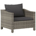 Garden Armchair with Cushion Grey Poly Rattan Tlxlkt