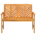 Garden Bench 109 Cm Solid Wood Acacia Tlxxta