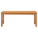 Garden Bench 114 Cm Solid Teak Wood Tollxl