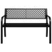 Garden Bench 119 Cm Black Steel Abbxnxn