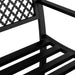 Garden Bench 119 Cm Black Steel Abbxnxn