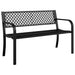 Garden Bench 119 Cm Black Steel Abbxnxn
