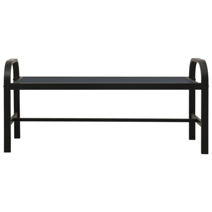 Garden Bench 124.5 Cm Steel and Wpc Black Toioti