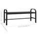 Garden Bench 124.5 Cm Steel and Wpc Black Toioti