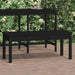 Garden Bench Black 109x44x45 Cm Solid Wood Pine Nxabbn