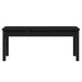 Garden Bench Black 109x44x45 Cm Solid Wood Pine Nxabbn
