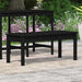Garden Bench Black 109x44x45 Cm Solid Wood Pine Nxabbn