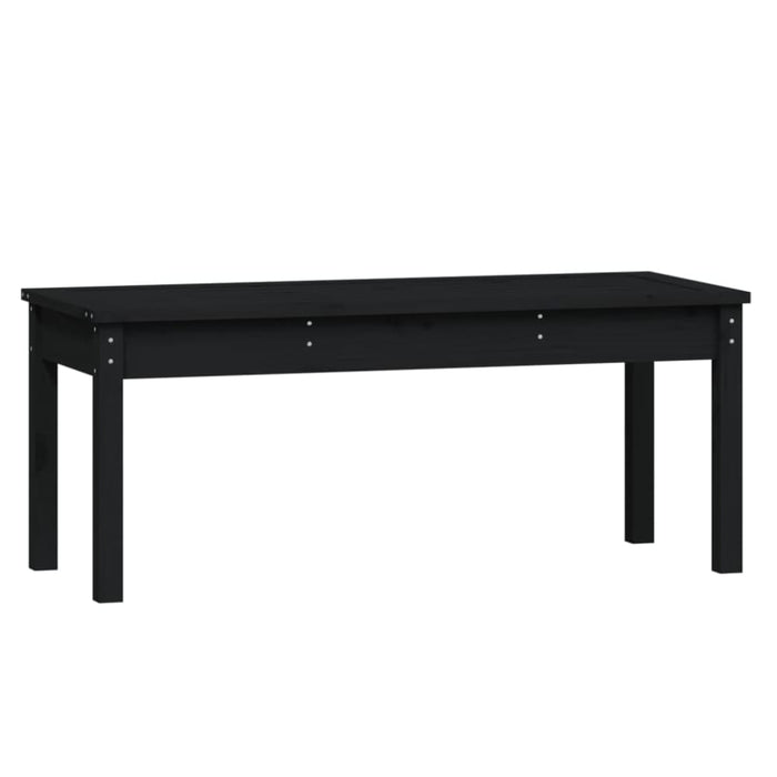 Garden Bench Black 109x44x45 Cm Solid Wood Pine Nxabbn