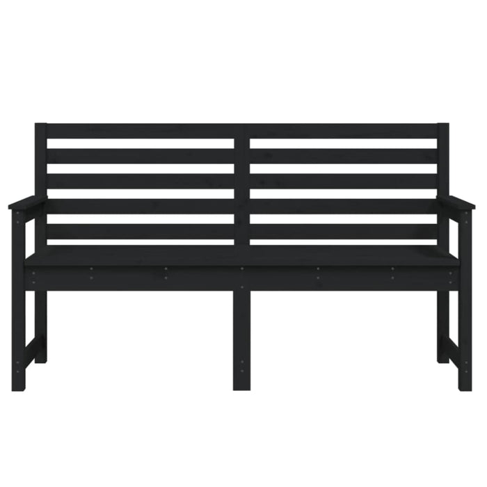Garden Bench Black 159.5x48x91.5 Cm Solid Wood Pine Nxabio