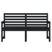 Garden Bench Black 159.5x48x91.5 Cm Solid Wood Pine Nxabio